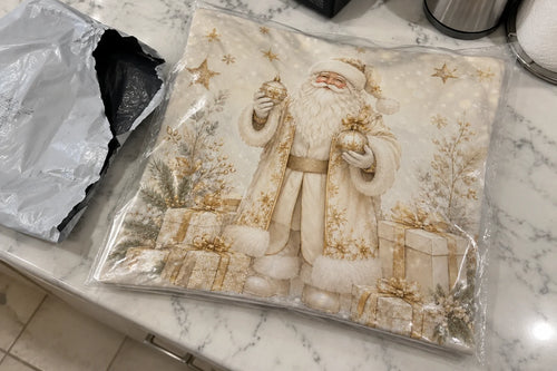 1/4 Pièces de Housses de Coussin Dorées pour Décoration de Noël en Polyester pour la Maison, la Voiture et le Canapé — photo