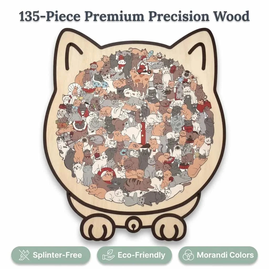 Puzzle en Bois Premium pour Chat de 135 Pièces