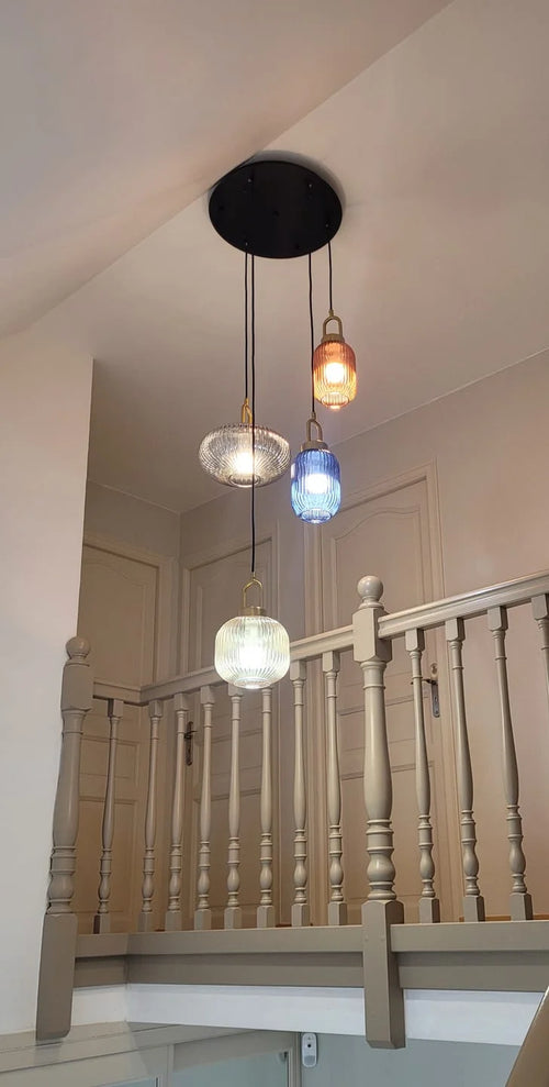 Suspension Chic En Verre Vintage — photo d'un client 7