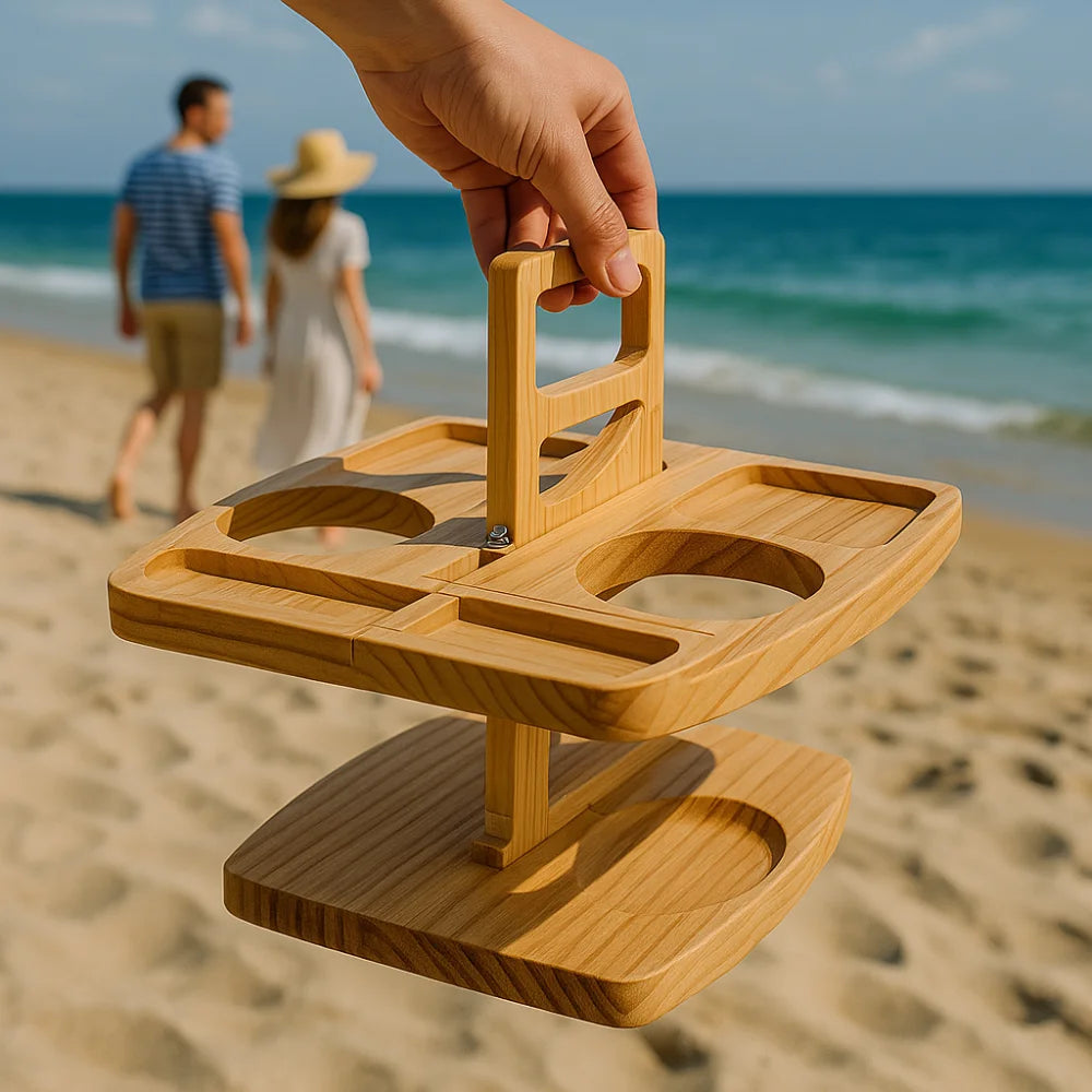 Table de Pique-Nique Pliante Compacte en Bois — photo 8